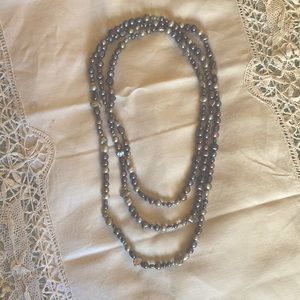 Real pearl, single strand necklace.